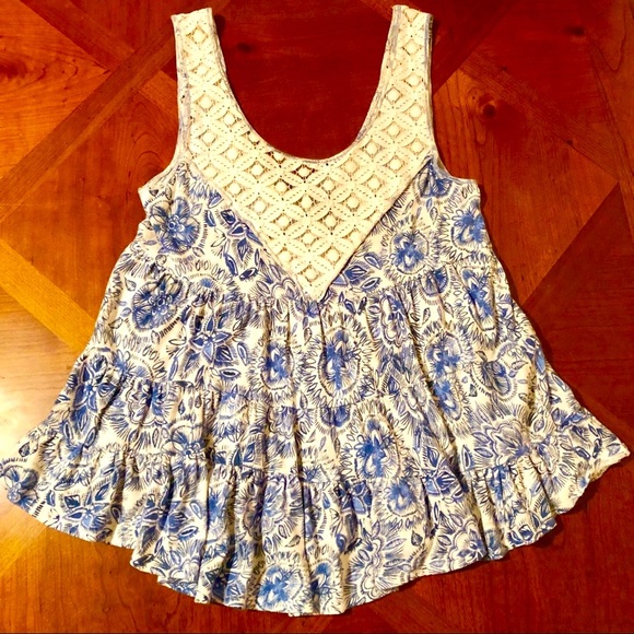 πΊπHPππΊ Free People Dorothy Babydoll Lace Top - Picture 4 of 11